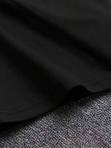 Men's Round Neck Rhinestone Embellished Short Sleeve T-Shirt, Simple & Fashionable, Suitable For Summer - Black - View 5