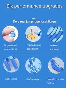1PC Personalized Customization Of Children's Bamboo Jump Rope For Kindergarten Students, Adjustable And Colorful Jump Rope Fitness Equipment For Beginners Back To School - Multicolor - View 7