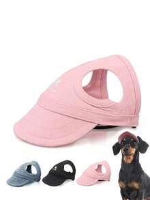 1pc Adjustable Dog Sunhat With Elastic Strap - Waterproof Pet Cap For Small, Medium & Large Breeds - Non-Woven UV Protection Outdoor Sunhat - Multicolor - View 10