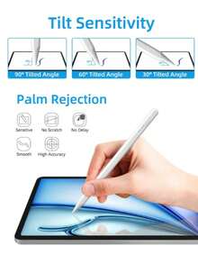 Compatible With Apple Pencil Power Display Palm Rejection Ipad Pencil Stylus Pen For IPad Accessories 2022 2021 2020 2019 2018 Pro Air Mini Rechargeable Battery 120mAh - Multicolor - View 5