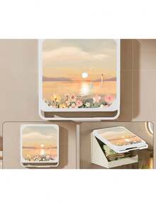 1 件壁画收纳盒用于干净的衣服、神器、淋浴、壁挂式折叠浴室架、厕所柜适用于浴室家居浴室装饰浴室收纳夏季 - 彩色 - 查看 1