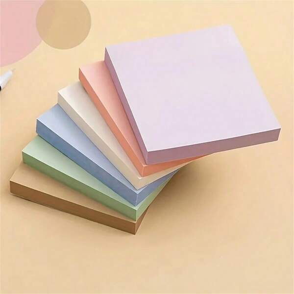 100 piezas de notas adhesivas de color Morandi, bloques de notas adhesivas de colores desprendibles adecuados para uso escolar y de oficina, útiles escolares, vuelta a la escuela