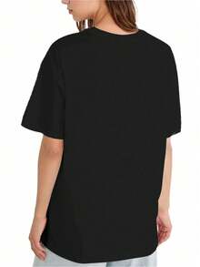 Sired To Damon - Womens T-Shirt - Vampire - Salvatore - Fan - Love - Merch - TV -Versatile Basic T-Shirts,Versatile Basic T-Shirts,Contemporary Essential - Black - View 5