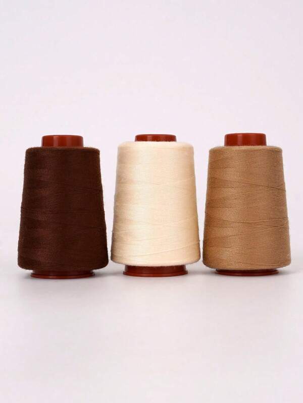 3 Stück/Set Polyester Nähgarn: Gemischte Standardfarben für Heimnäharbeiten, 402 Mini-Spulen Nähmaschinen- und Handnähgarn (je 800 Meter)