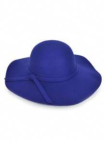 1pc Women Solid Color Casual Bohemian Retro Palace Vintage Style Party Street Pure Felt Hat, English Retro Felt Hat Suitable For Daily Outings And Shopping - MM1543-1 - View 3