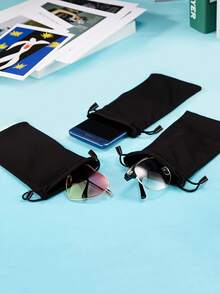 5 件/10 件超细纤维太阳镜袋，防尘抽绳眼镜袋，多功能超细纤维太阳镜清洁布袋