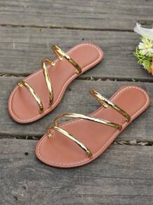 Damen Lässig Sandalen Pantoffeln, Sommer Strand Slip-On für Outdoor