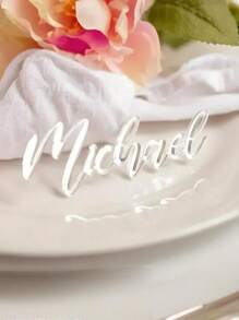 1 pieza Decoración personalizada de tarta de acrílico, Nombre personalizado cortado con láser, Decoración de tarta, Suministros para fiestas de cumpleaños, Decoración dorada/rosa, No se requiere energía Día de la Madre Graduación, Multifuncional, Ajustable, Duradera, Ornamental, Reutilizable, Exquisita, Adorable, de alta calidad, Moderna, Colorida, Cómoda, Elegante, Personalizada, Única, Regalos ideales para ella, Novio, Novia, Papá, Mamá, Familia, Amigos, Oficina, Salón de té, Escuela, Hogar, Renovación del hogar, Vajilla de boda personalizada, Ambiente cálido, Renovación otoñal del hogar, Armonía del hogar