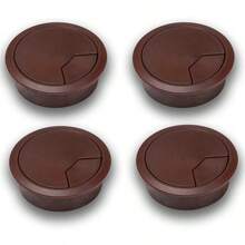 4pcs 60mm Plastic Desktop Cable Grommet Covers, Round Cable Management Grommets For Computer Desks