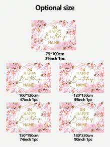 1 pieza Tela de fondo personalizable con nombre y edad para fiesta de 18 cumpleaños, decoración de banner de fondo con diseño verde y dorado para fiesta de cumpleaños de bebé y adulto