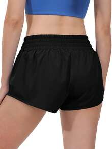 Women's Mid-Rise 2.5" Running Shorts – Quick-Dry, Lightweight Gym Shorts With Liner & Zipper Pockets For Sports & Workouts - màu đen - Xem 4