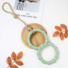 Neue Makronen-farbige Haustierspielzeuge mit Sisalseil Doppelringen zum Kauen, strapazierfähiges Tauziehen Haustierspielzeug