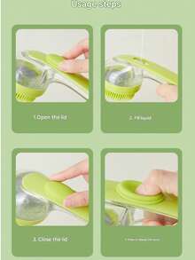 1pc/Long Handle Soft Teeth Silicone Deep Cleansing Shampoo Body Massage Brush, Press To Dispense Liquid Back Rub Multifunctional Bath Brush Massage Silicone Shampoo Brush Beauty Bath Massage Brush With Soap And Shampoo Dispenser Soft Silicone Brush Unisex Ladies' Day Gift Mother's Day Gift