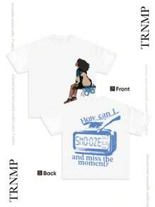 Fashionable Pattern Men's T-Shirts, Large Size T-Shirts, Cotton, Skin-Friendly And Comfortable, Suitable For Sports And Going Out, Suitable For Home, Can Be Used As Several Pieces Of Clothing, American Retro Street Style, Suitable For Summer, Gifts For People, Holiday Gifts