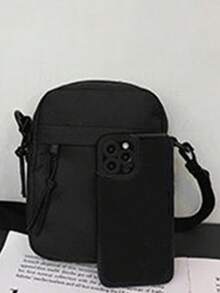 斜挎包男生新款日系ins时尚品牌多功能手机小单肩包休闲简约背包 - 彩色 - 查看 4