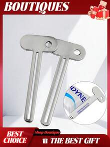 4pcs Manual Toothpaste Squeezer, Toothpaste Squeezer, Tube Dispenser Tool, Tube Squeezer, Tube Key Squeezer, Toothpaste Key, Tube Squeezer Key, Metal Toothpaste Squeezer, Tube Squeezer Tool, Toothpaste Tube Squeezer, Metal Tube Squeezer, Toothpaste Squeezer Roller, Tooth Pastetooth Paste Squeeze, Tube Roller Squeezer, Tube Key, Toothpaste Roller, Toothpaste Tube Roller Squeezer, Rolling Toothpaste Squeezer, Toothpaste Roller Squeezer Tool Bathroom Decor Summer Back To School - Silver - View 4