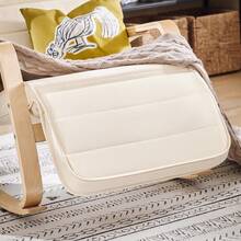 SoBuy FST16 New Rocking Chair With 5-Way Adjustable Footrest, Swing Chair, Relaxing Chair, Load Capacity 150kg, Birch Wood - White - View 5