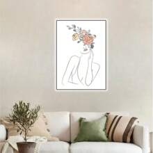 1/6PCS Optional Frame Posters Wall Arts Modern Abstract Minimalist Wall Art Posters Living Room Decor ,Wall Art With Frame