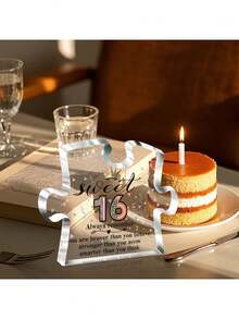 Tấm bảng sinh nhật bằng acrylic, món quà hoàn hảo cho các cô gái 16 và 18 tuổi, vật trang trí quà tặng ngọt ngào, quà kỷ niệm, trang trí phòng ngủ, vật trang trí bàn làm việc, trang trí giỏ quà sinh nhật và quà tặng ngày lễ/Giáng sinh. - trong suốt - Xem 9