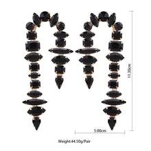 sehuoran 情人节礼物吊坠耳环闪亮流苏设计镶嵌水钻搭配日常服装派对配饰奢华珠宝 - Style 1 - 查看 9