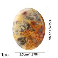 1 件装烦恼石玫瑰石英紫水晶手工雕刻拇指石口袋冥想椭圆形水晶天然活力放松石 - Stone - 查看 15