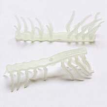 10 Pcs Noctilucent Wooden Shrimp Accessories, Soft Rubber Luminous Shrimp Feet, White With Green Luminous Effect, Simulated Feet - Multicolor - View 11