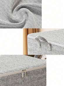Caja de almacenamiento de ropa plegable con asas, de gran capacidad, armario transpirable, caja de almacenamiento de ropa con asa y cremallera, bolsa de almacenamiento portátil reforzada para mantas, ropa de cama, organizador de armario ahorrador de espacio para el dormitorio, el hogar, la residencia universitaria, edredón y también cesto de la ropa sucia y limpia, organizador de almacenamiento de ropa y juguetes para el armario