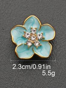 3pcs/Pack Luxury Floral Rhinestone Embedded Metal Buttons, Suitable For Coats, Shirts, Sweaters, Jackets, Versatile Decorative Buttons For Scarves, Shoes, Hats, Gift Boxes, DIY Jewelry Accessories