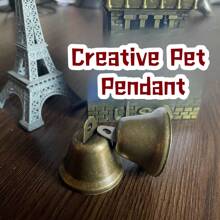 50pcs Small Jingle Bells,Pets Outdoor Bells And Bronze Metal Bells, Horse Tack, Dog Bells, Loud Animal Copper Bells For Horses, Cattle, Sheep And Cats Dogs, Holiday Birthday Party Outings, Anti-Theft Accessories With 0.2" Hanging Ring, Thickened Holiday Bells, 38mm Vintage Open Bells, Pet Collar Bells