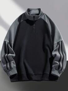 Pull décontracté à manches raglan rayé, nouveauté automne 2024 pour hommes