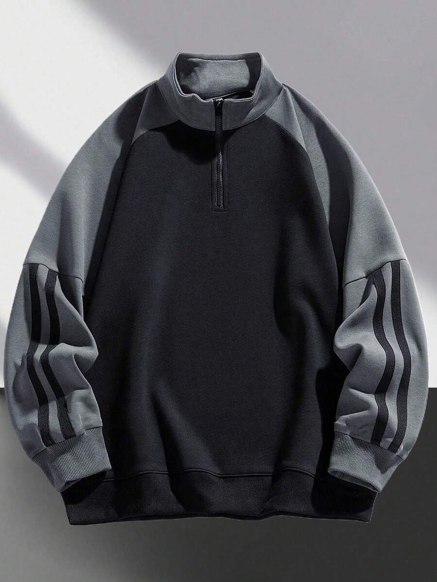 Pull décontracté à manches raglan rayé, nouveauté automne 2024 pour hommes