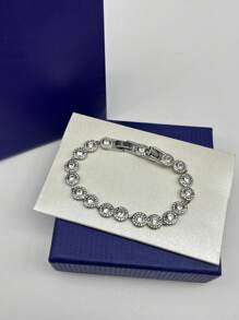 1 pièce Bracelet élégant et haut de gamme pour femme en forme de serpent avec cristaux rouges et base de bracelet réglable, idéal pour une utilisation quotidienne, cadeau parfait pour les fêtes pour les femmes