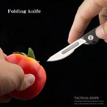 Carbon Fiber Utility Knife Multi-Function Portable Pocket EDC Cutting Fruit Carving Paper Tape Protective Oil