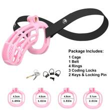 Haifan Chastity Auxiliary Belt Cock Cage For Men Stylish Honeycomb 3D Printed Resin Penis Cage With 4 Sizes Rings SM Products Adults Sex Toys