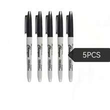 5/6/10/12pcs Fine Tip Black Permanent Marker Pens - Quick Dry, Smudge-Proof, Waterproof Ink, Medium Point - Great For Office, School & Craft Projects Back To School