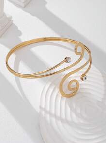 1 pieza Brazalete con diseño de remolino para mujer, adorno corporal para el brazo superior