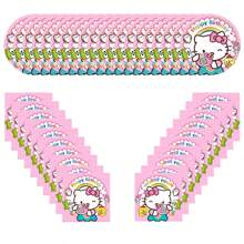 Sanrio 40Packs Hello Kitty, Cinnamoroll And Kuromi Birthday Party Supplies Include 20PCS 7inch Plates, 20 Napkins For The Party Decoration