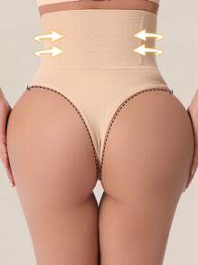 1 Pc High Waist Seamless Thongs Tummy Control Panties Women Panty Slimming Underwear Butt Lifter Belly Shaping Cincher Brief Waist Trainer Body Shaper Sheath Flat Belly Woman Shapewear