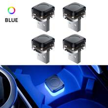 4 Peças Luz Ambiente de Carro LED USB Mini Colorida, Luz Decorativa de Atmosfera, Luz de Emergência, Acessórios Automotivos