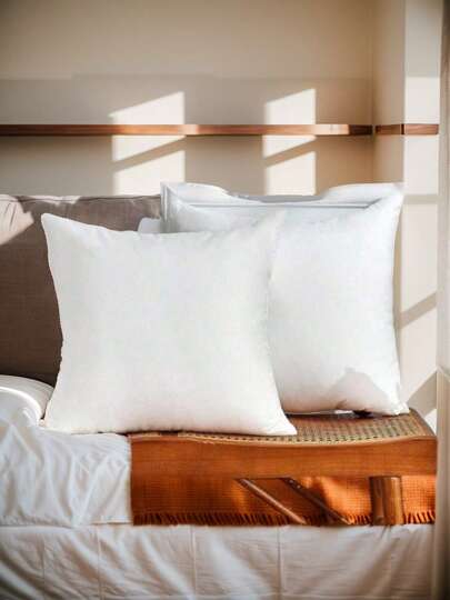 Full Size Kussen Core, Feather Fluwelen Superfine Renewable Fiber Cushion Bed Sofa Home White), Bedding, Inserts, Pillows