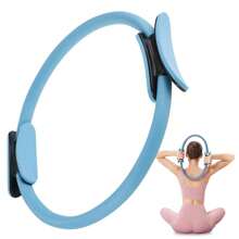 1 Peça Aro de Pilates Aprimorado, Aro Mágico de Pilates com Alças Acolchoadas Duplas, Adequado para Iniciantes Homens e Mulheres (O material da superfície é de espuma, pode ter marcas de compressão e arranhões durante o transporte, o que é normal)