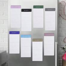 FLIPPED 8 Pack Magnetic Notepads For Refrigerator Magnetic Note Pad For Fridge Notepad Grocery List Full Magnet Back Design Magnetic Memo Pads For Grocery List Shopping List Minimali