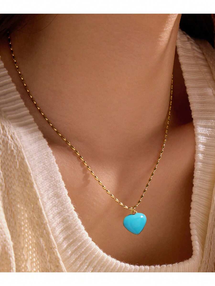 A Fashionable And Personalized Collarbone Necklace Bohemian Retro Heart-Shaped Pendant Necklace Women's Fashion Jewelry - Love - View 1