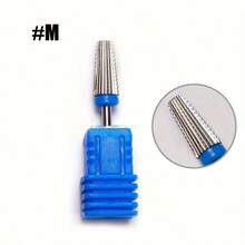 1件专业美甲钻头，钨钢指甲锉，适用于电动打磨机，带指甲抛光头的修甲工具