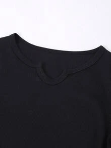 Mädchen Lässig Set aus einfarbigem T-Shirt und Hose mit Denim-Optik und Blumen-Muster, Frühling/Sommer Set