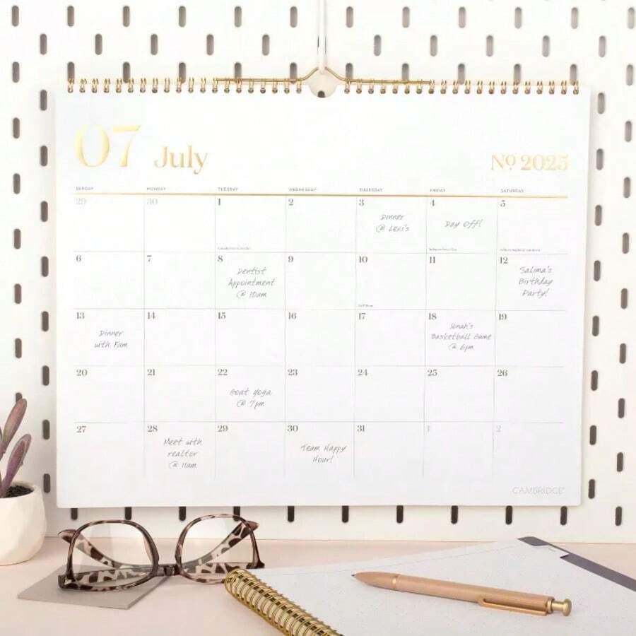 Cambridge Workstyle Medium Wall Calendar July 2025 To June 2026