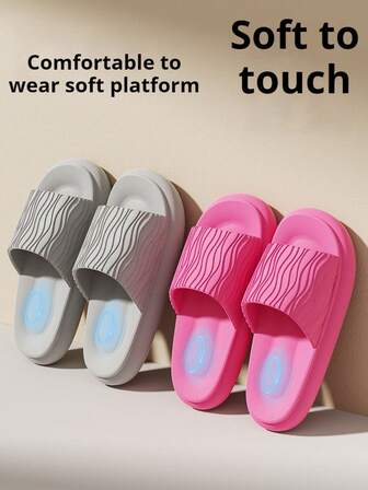 Zapatillas pascruchas de EVA de moda 2025, estilo único acolchado, suela gruesa antideslizante y duradera, livianas y cómodas, construcción de una sola pieza sin olor, apropiadas para el hogar, el baño, la sala de estar, al aire libre, la playa, la calle, el uso de invitados, estilo simple ins