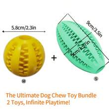 Pet Dog Chew Toys Teeth Cleaning Snack Ball Pet Dog Toy Ball Natural Rubber Super Tough Interactive Bouncy Pet Supplies