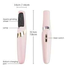 Lima eléctrica para pies, molinillo para pies, eliminador de callos secos de piel muerta, herramienta de pedicura para pies con rodillo recargable con cabezal de rodillo extraíble