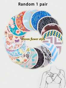 1/2pairs Three-Layer Bamboo Fiber Anti-Breast Pads Breathable Washable Nursing Bra Waterproof Breast Pads Round Pads - Multicolor - View 14